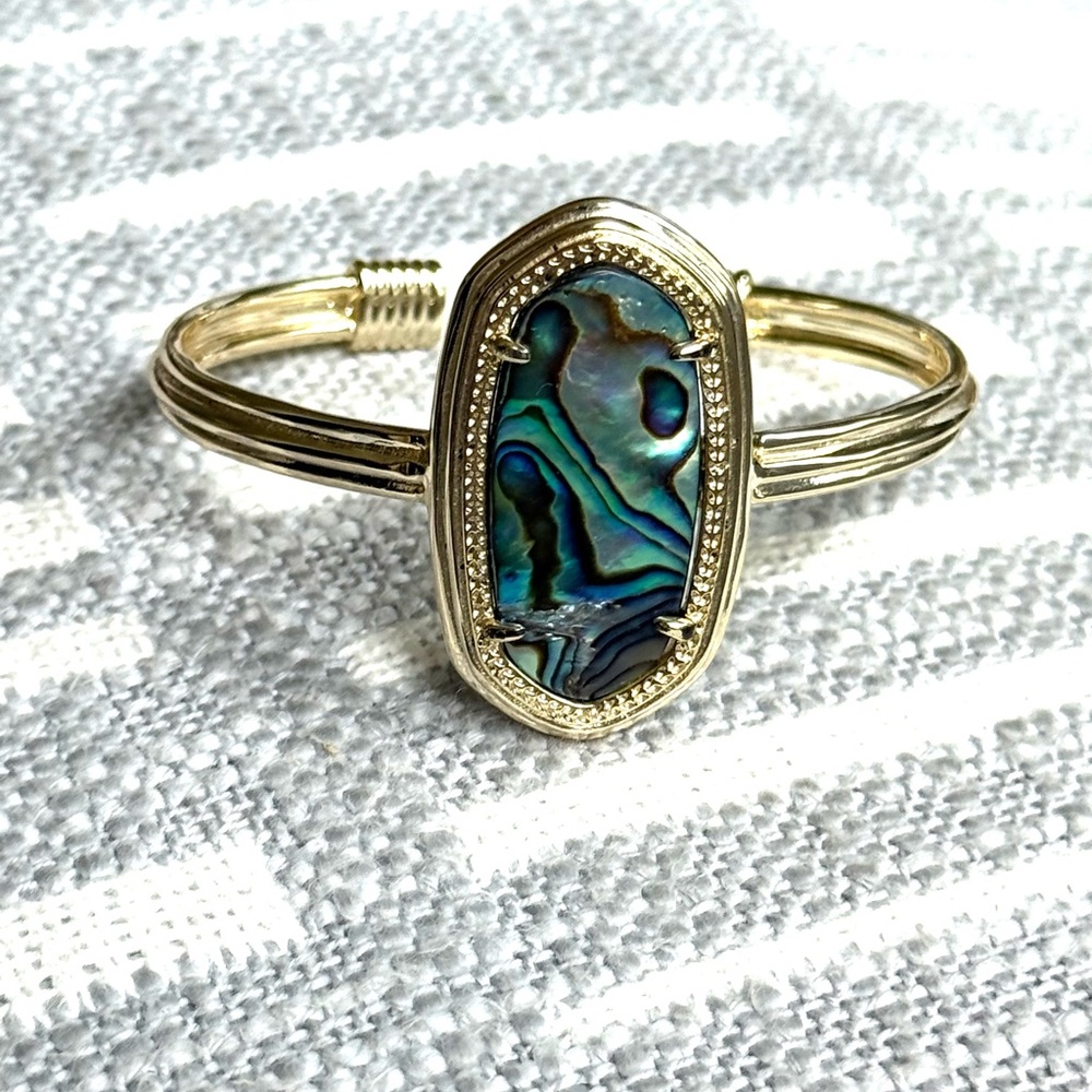 Kendra Scott Gold Bracelet with Abalone Center
